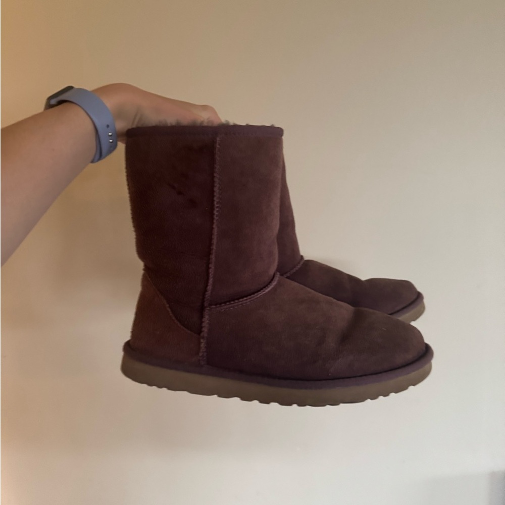 Short UGG boots in plum!